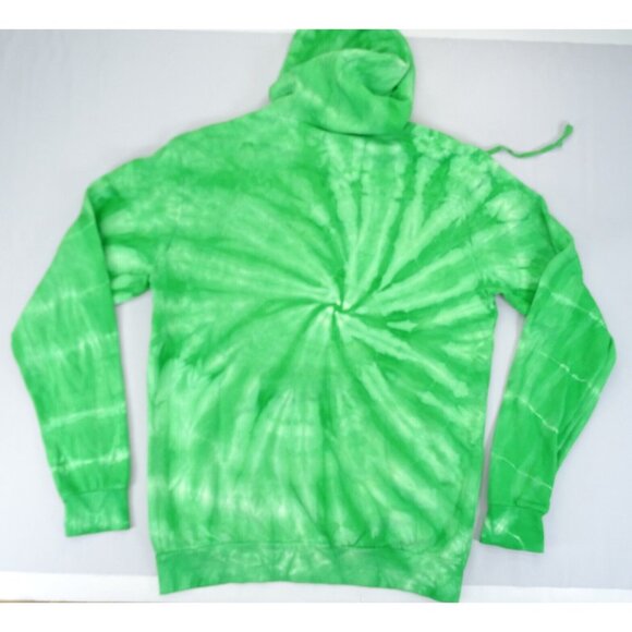 Youth Machine Hoodie Sweatshirt Sz L Mens Green Tie Dye Graphic Random - Picture 4 of 6
